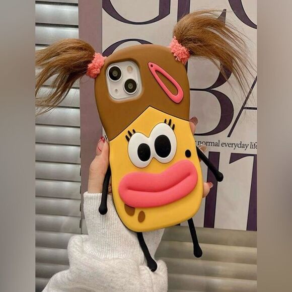 Quirky 3D Cartoon Character Phone 15 Pro Max Case - Picture 3 of 6